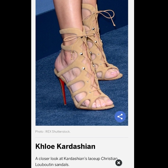 Christian Louboutin Shoes - Christian Louboutin Amazoulo Nude Suede Sandal 37